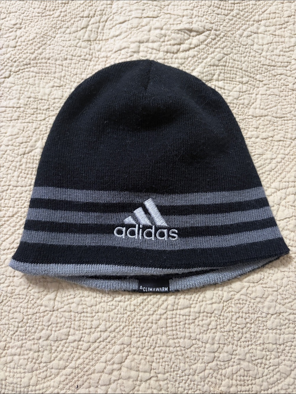 Youth adidas Black & Gray ClimaWarm Beanie